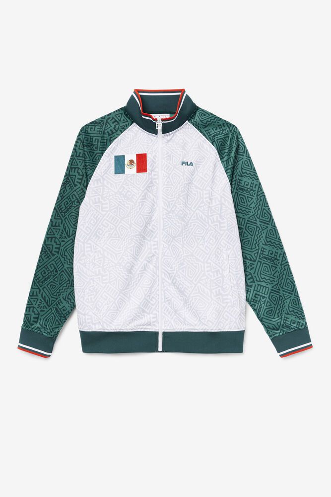 Fila Jacket Mens White Mexico Track - Ireland 42051-OICE